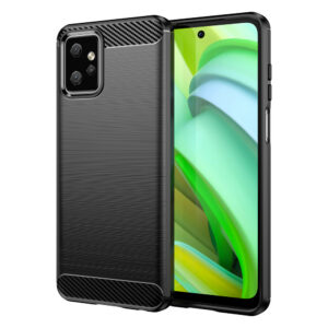 Anglies dėklas, skirtas Motorola Moto G Power 2023 lankstus silikoninis anglies dangtelis, juodas