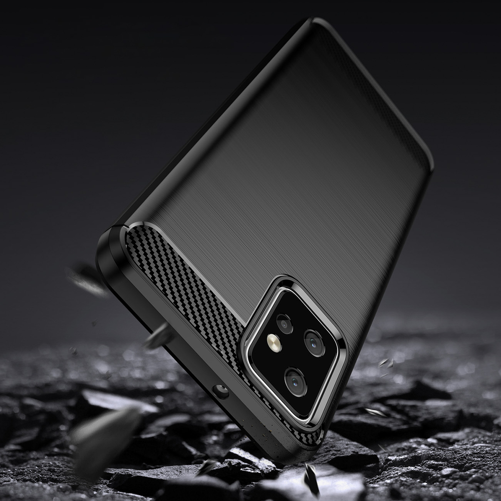Anglies dėklas, skirtas Motorola Moto G Power 2023 lankstus silikoninis anglies dangtelis, juodas