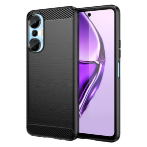 Carbon Case Infinix Hot 20S lankstus silikoninis anglies dangtelis juodas