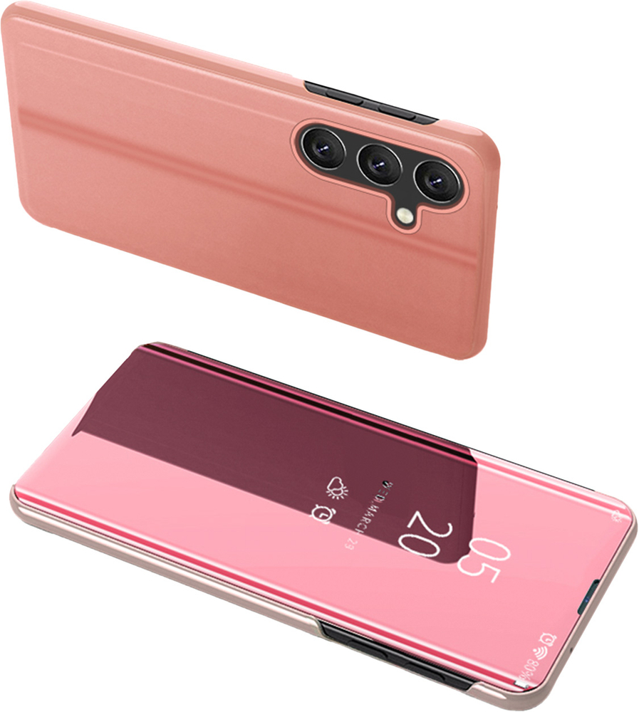 Clear View Case atverčiamas dėklas Samsung Galaxy A24 4G – rožinis