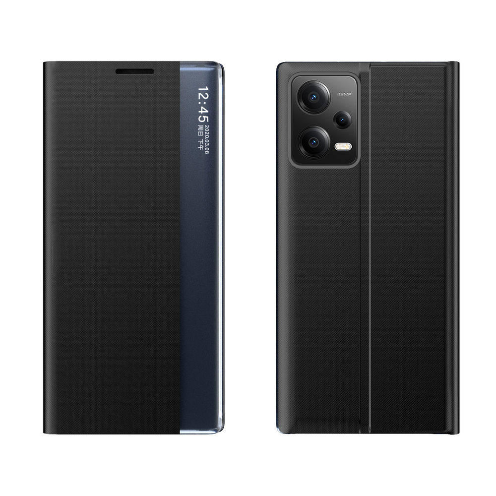 Atverčiamas dėklas su stovu Redmi Note 12 5G / Poco X5 5G – juodas