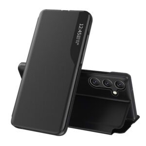 Eco Leather View dėklas Samsung Galaxy A24 4G – juodas