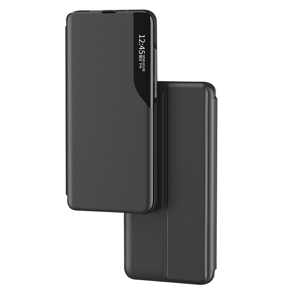 Eco Leather View dėklas Samsung Galaxy A24 4G – juodas