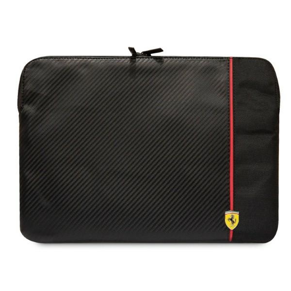 Ferrari Carbon&Smooth dėklas 14" nešiojamajam kompiuteriui - juodas