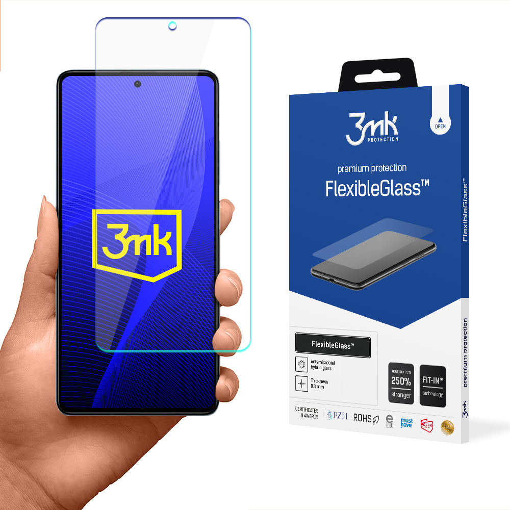 Grūdintas stiklas, skirtas Xiaomi Redmi Note 12 hybrid flexi 7H series 3mk FlexibleGlass