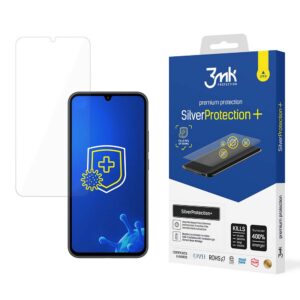 Ekrano apsauga Samsung Galaxy A34 5G antibakterinė ekrano apsauga žaidėjams iš 3mk Silver Protection+ serijos