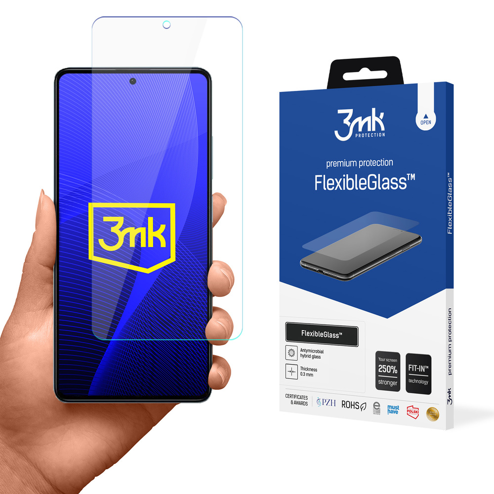 Grūdintas stiklas skirtas Xiaomi Redmi Note 12 Pro+ / Note 12 Pro hybrid flexi 7H 3mk FlexibleGlass serijai
