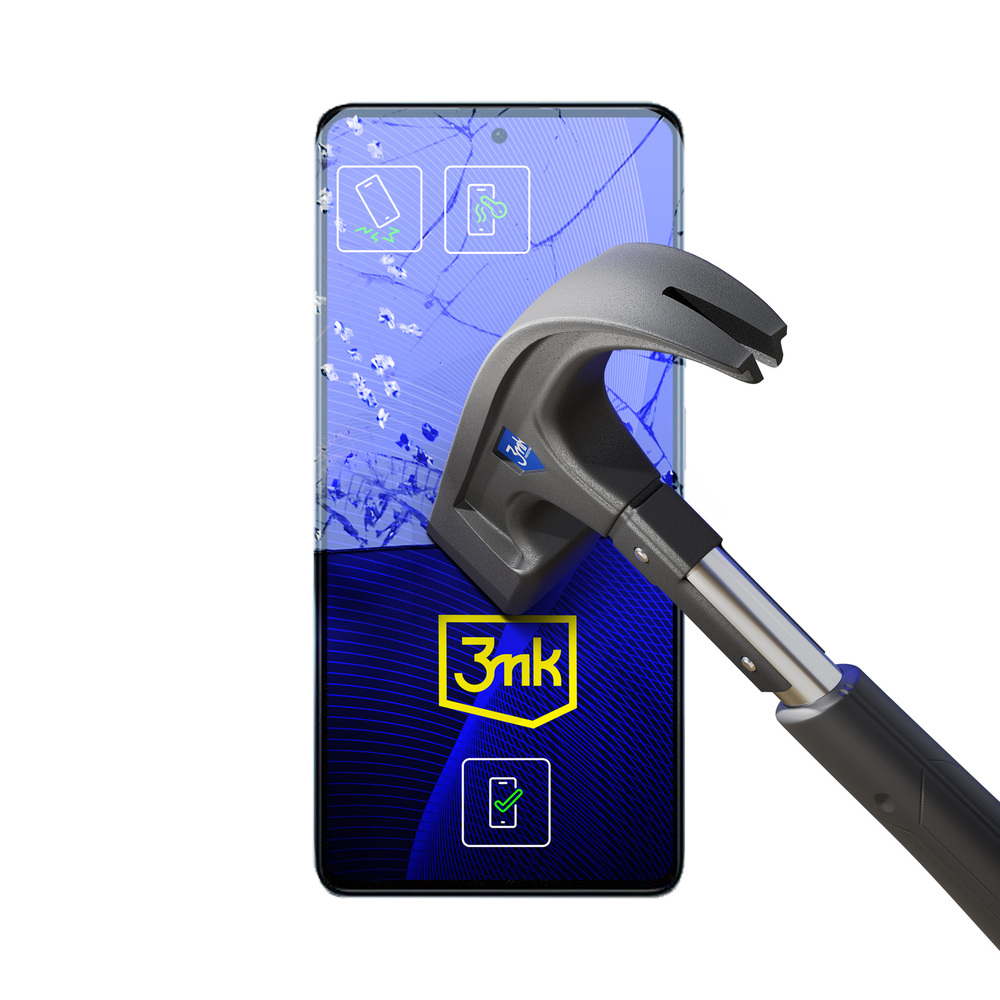 Grūdintas stiklas skirtas Xiaomi Redmi Note 12 Pro+ / Note 12 Pro hybrid flexi 7H 3mk FlexibleGlass serijai