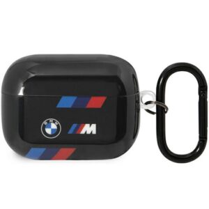 BMW BMAP222SOTK AirPods Pro 2 gen dangtelis juodos/juodos trispalvės juostelės