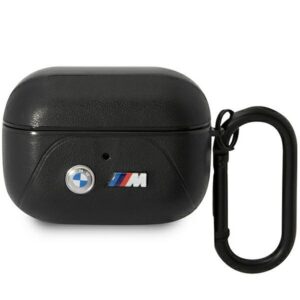 BMW Leather Curved Line AirPods Pro dėklas – juodas