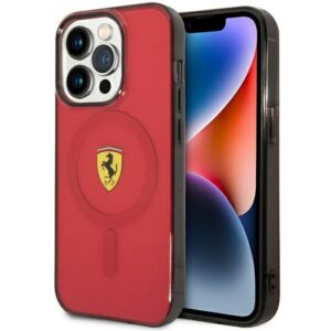 Ferrari MagSafe dėklas iPhone 14 Pro – raudonas