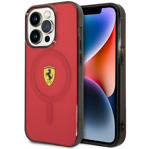 Ferrari MagSafe dėklas iPhone 14 Pro – raudonas