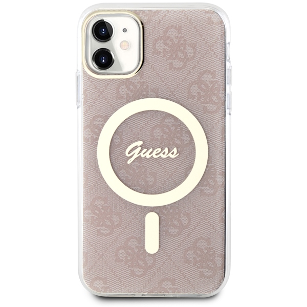 Guess 4G MagSafe dėklas iPhone 11 – rožinis