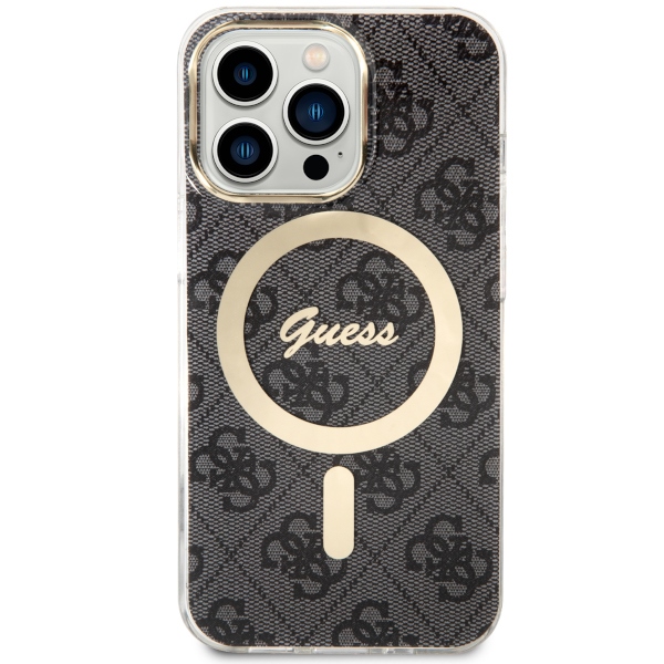 Guess MagSafe dėklas iPhone 13/13 Pro – juodas