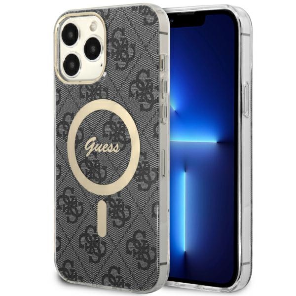 Guess 4G MagSafe dėklas iPhone 13 Pro Max – juodas