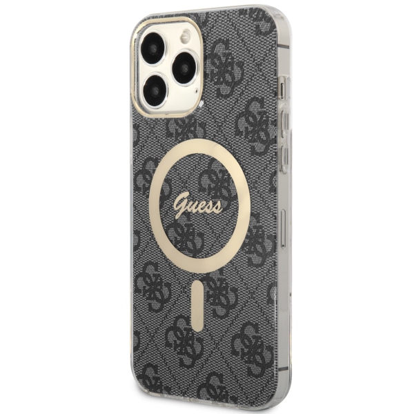 Guess 4G MagSafe dėklas iPhone 13 Pro Max – juodas