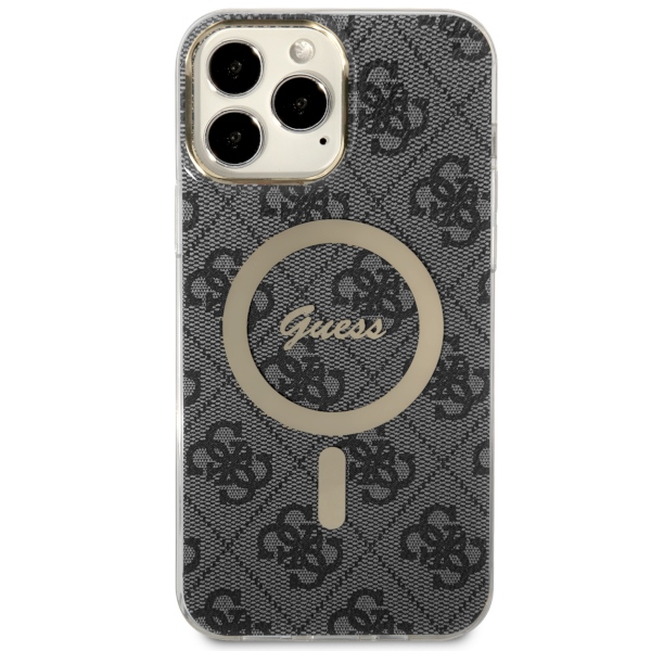 Guess 4G MagSafe dėklas iPhone 13 Pro Max – juodas
