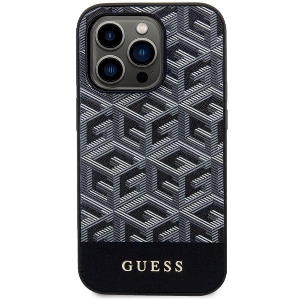 Guess MagSafe dėklas iPhone 14 Pro – juodas
