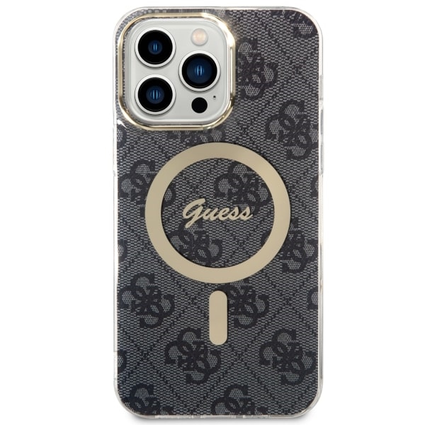 Guess MagSafe dėklas iPhone 14 Pro Max – juodas