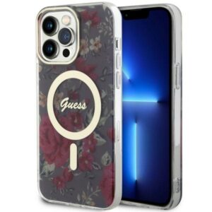 Guess MagSafe dėklas iPhone 14 Pro Max – žalias/khaki
