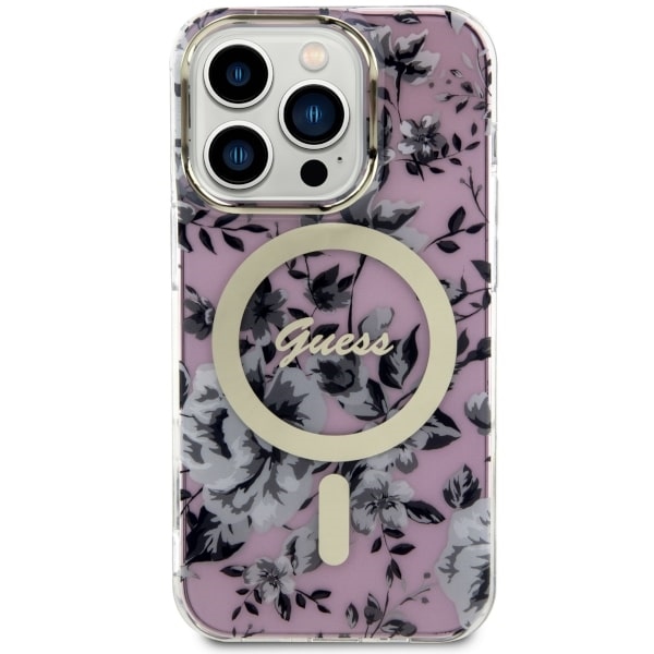 Guess MagSafe dėklas iPhone 14 Pro Max – rožinis