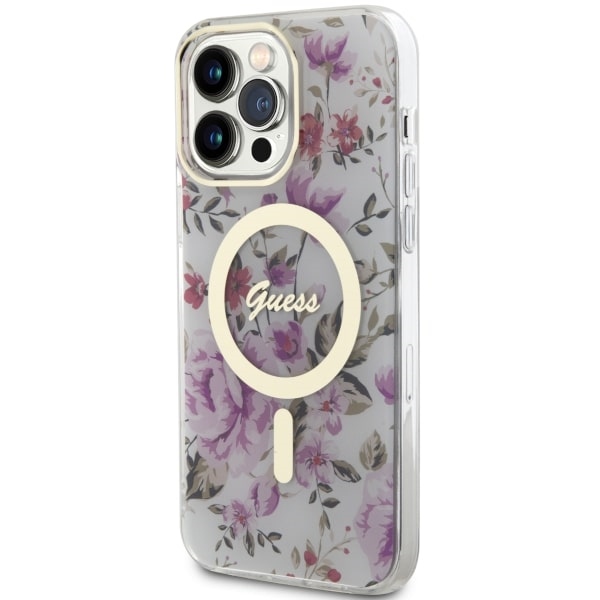 Guess MagSafe dėklas iPhone 14 Pro Max – skaidrus