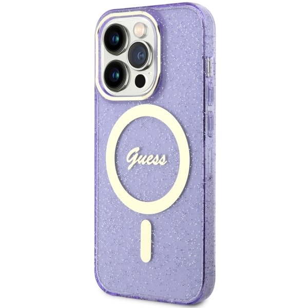 Guess MagSafe dėklas iPhone 14 Pro Max – violetinis