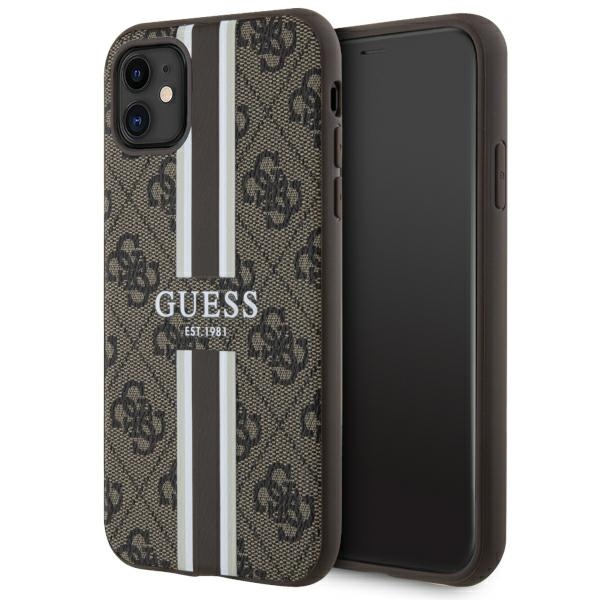Guess MagSafe dėklas iPhone 11/XR – rudas