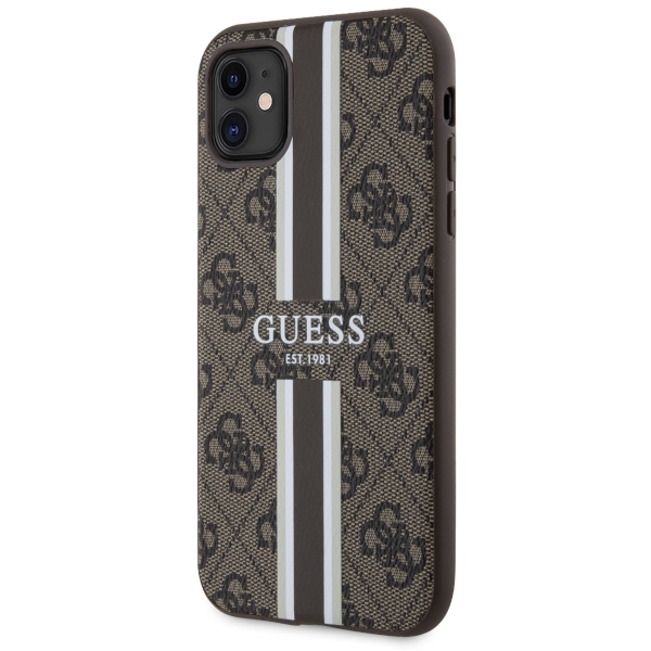 Guess MagSafe dėklas iPhone 11/XR – rudas