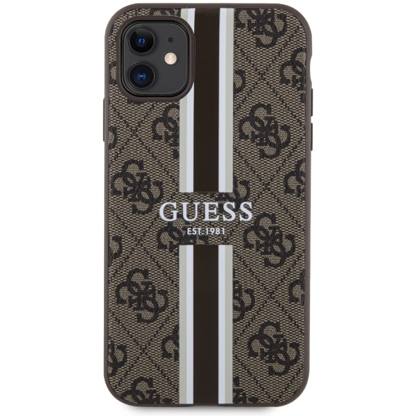 Guess MagSafe dėklas iPhone 11/XR – rudas