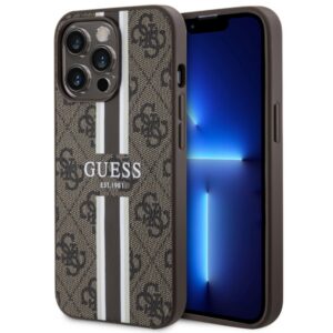 Guess MagSafe dėklas iPhone 13 Pro Max – rudas