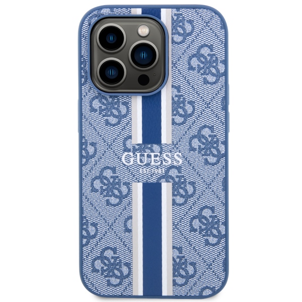 Guess MagSafe dėklas iPhone 14 Pro – mėlynas