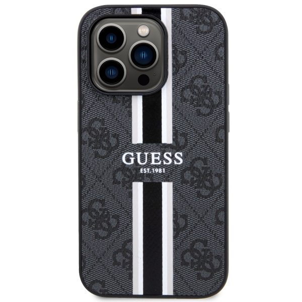 Guess MagSafe dėklas iPhone 14 Pro – juodas