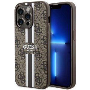 Guess MagSafe dėklas iPhone 14 Pro – rudas