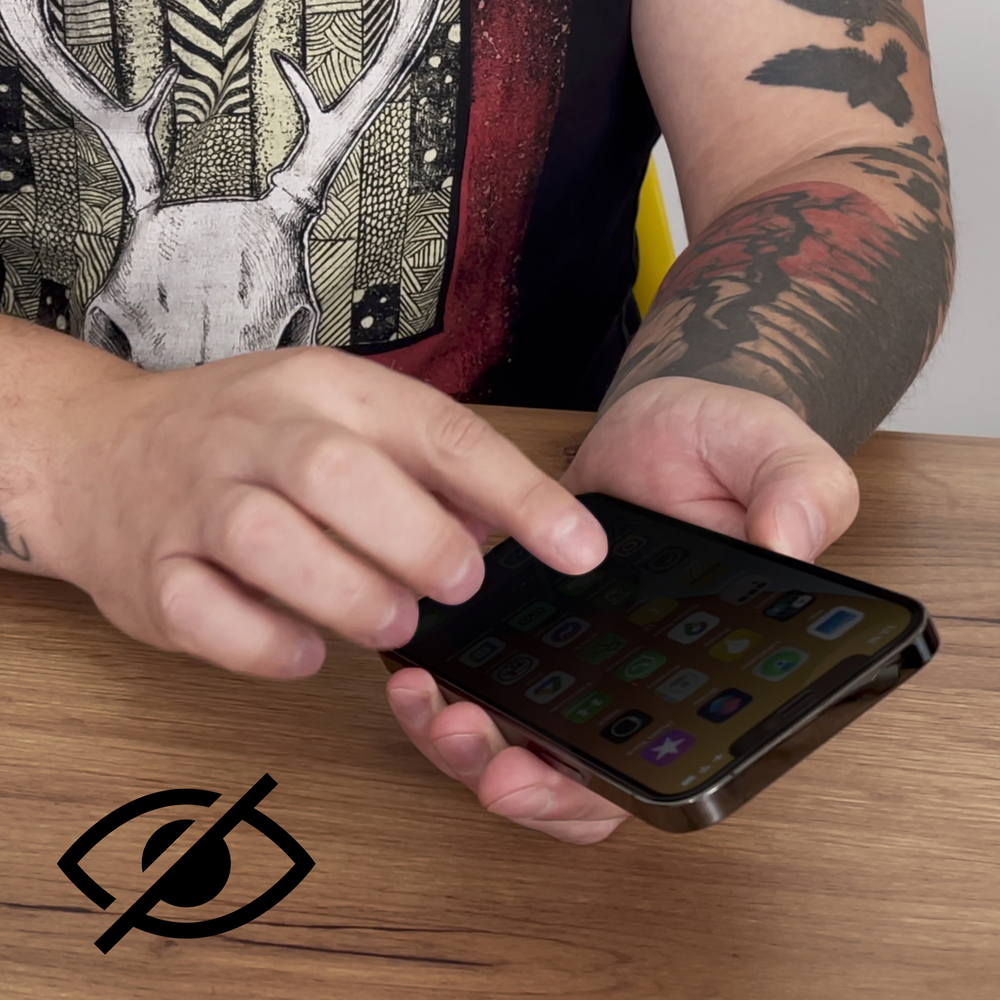 Wozinsky Anti Spy privatumo stiklas iPhone 15 Plus – juodas