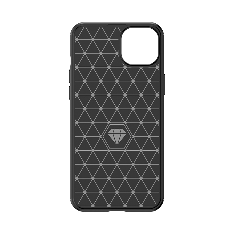 TPU dėklas iPhone 15 Plus Carbon Case – mėlynas
