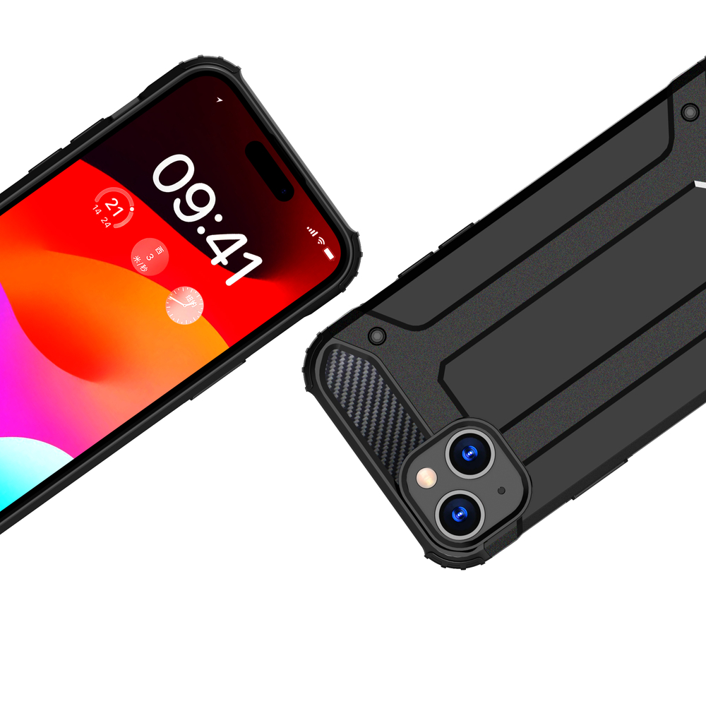 Hybrid Armor dėklas iPhone 15 Plus – juodas