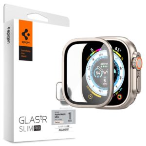 Apsauginis stiklas Spigen Glas.tR Slim Pro Apple Watch Ultra 1/2 (49 mm), titano spalvos