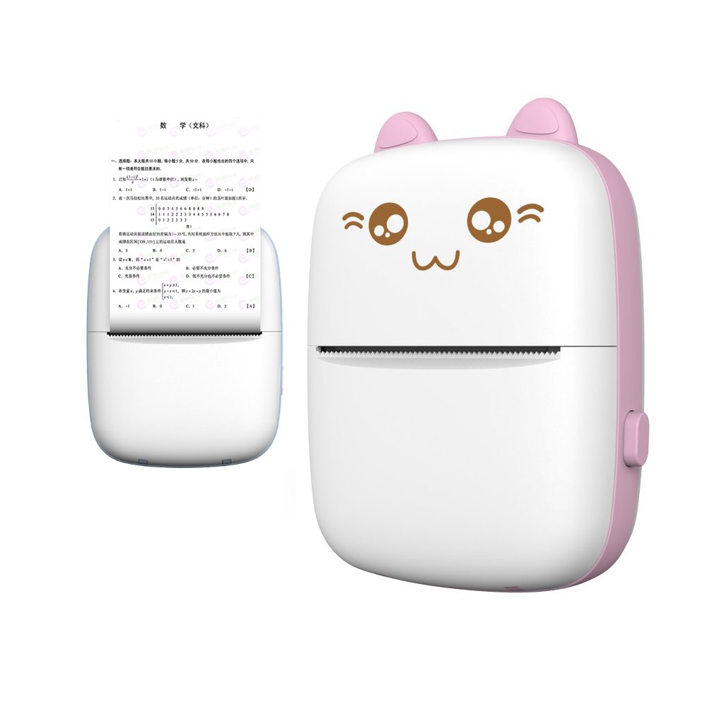 HURC9 Bluetooth terminis spausdintuvas Mini Kitty su programa - rožinis