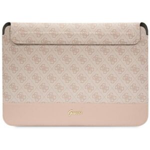 Guess 4G Stripe Metal Logo dėklas 14" nešiojamajam kompiuteriui - rožinis