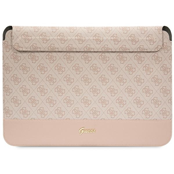 Guess 4G Stripe Metal Logo dėklas 14" nešiojamajam kompiuteriui - rožinis