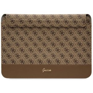 Guess 4G Stripe Metal Logo dėklas 14" nešiojamajam kompiuteriui - rudas