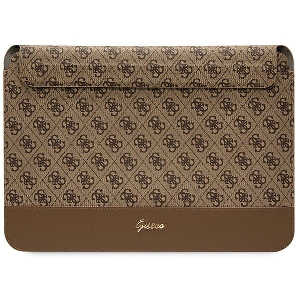 Guess 4G Stripe Metal Logo dėklas 14" nešiojamajam kompiuteriui - rudas