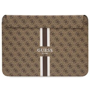 Guess 4G Printed Stripes dėklas 14" nešiojamam kompiuteriui - rudas