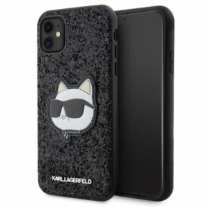 Karl Lagerfeld blizgus dėklas iPhone 11/XR – juodas