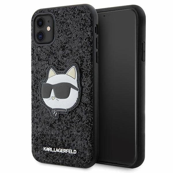 Karl Lagerfeld blizgus dėklas iPhone 11/XR – juodas
