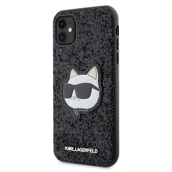Karl Lagerfeld blizgus dėklas iPhone 11/XR – juodas
