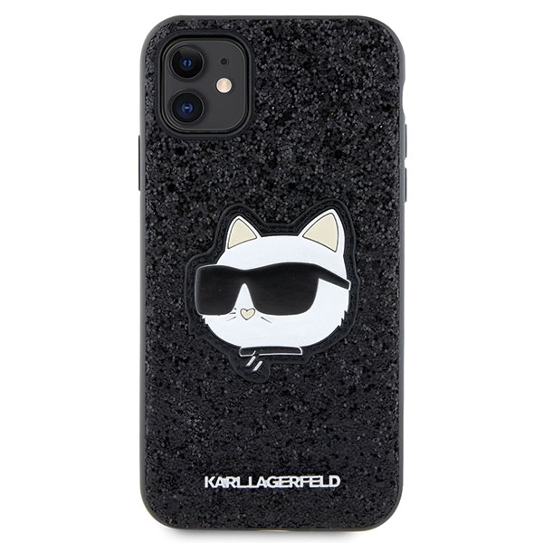 Karl Lagerfeld blizgus dėklas iPhone 11/XR – juodas
