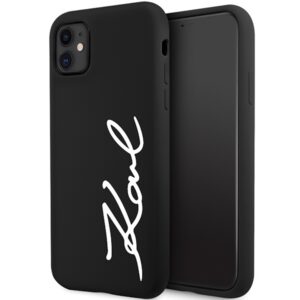Karl Lagerfeld silikoninis dėklas iPhone 11 / XR – juodas