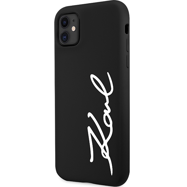 Karl Lagerfeld silikoninis dėklas iPhone 11 / XR – juodas